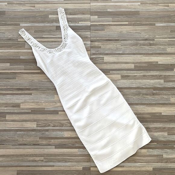 PARKER White Bandage Dress - Picture 2 of 3